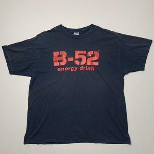 B-52 Energy Drink Black Graphic Tshirt Faded Size XL